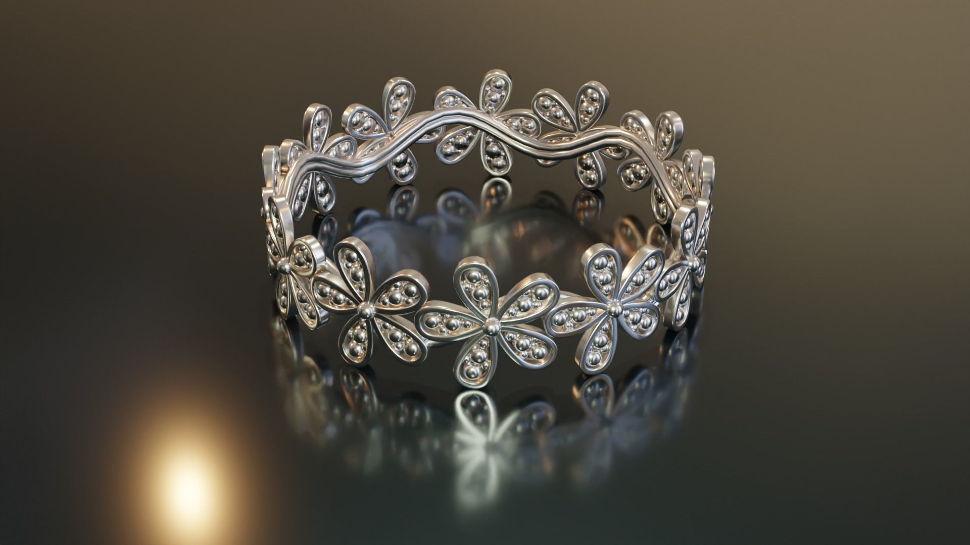 Floral Ring 2 3D print model_2