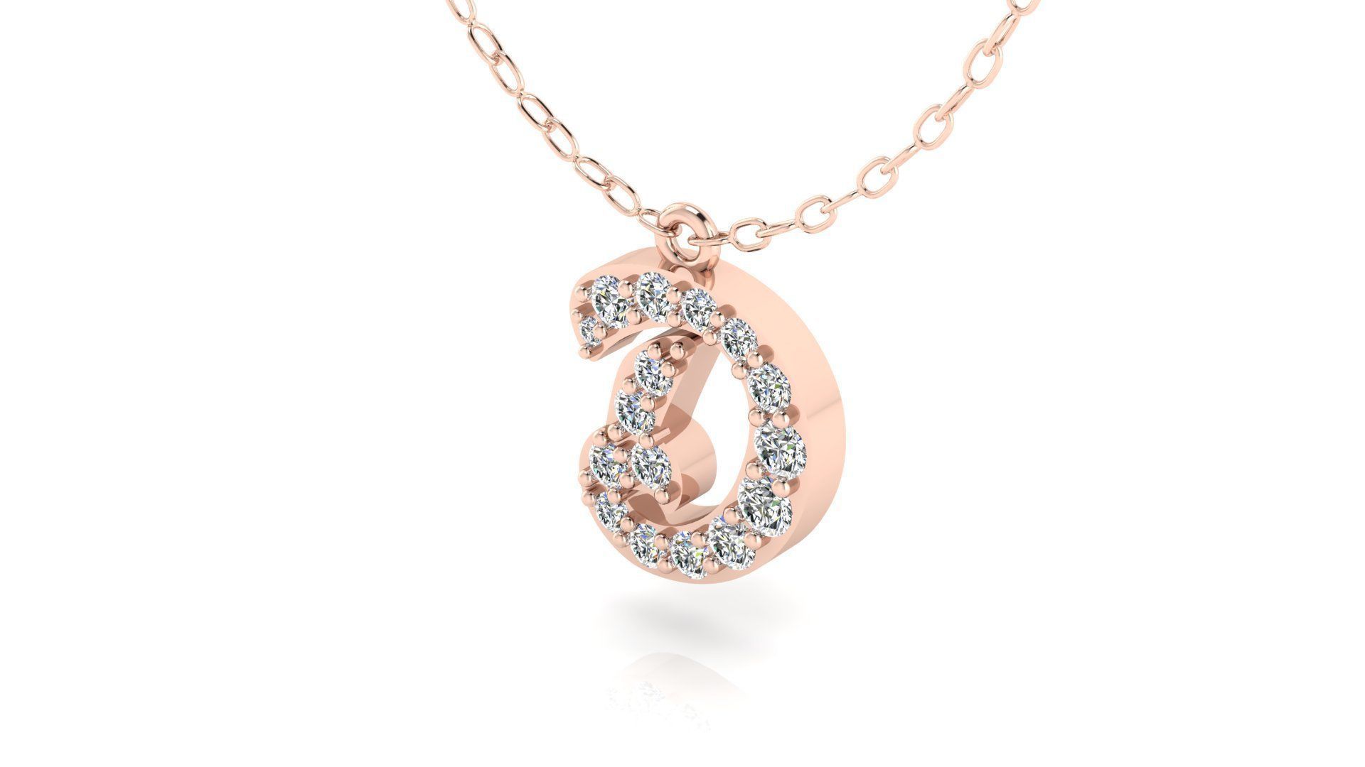 Alphabet Andala Diamond Letters Pendants D 3D print model_7