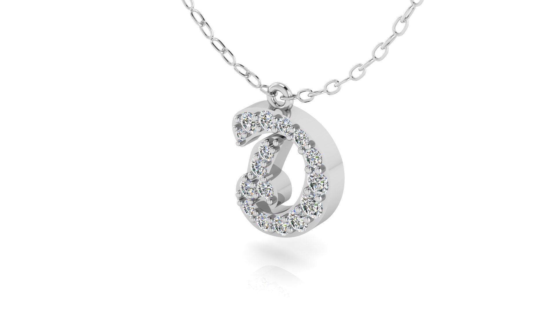 Alphabet Andala Diamond Letters Pendants D 3D print model_13