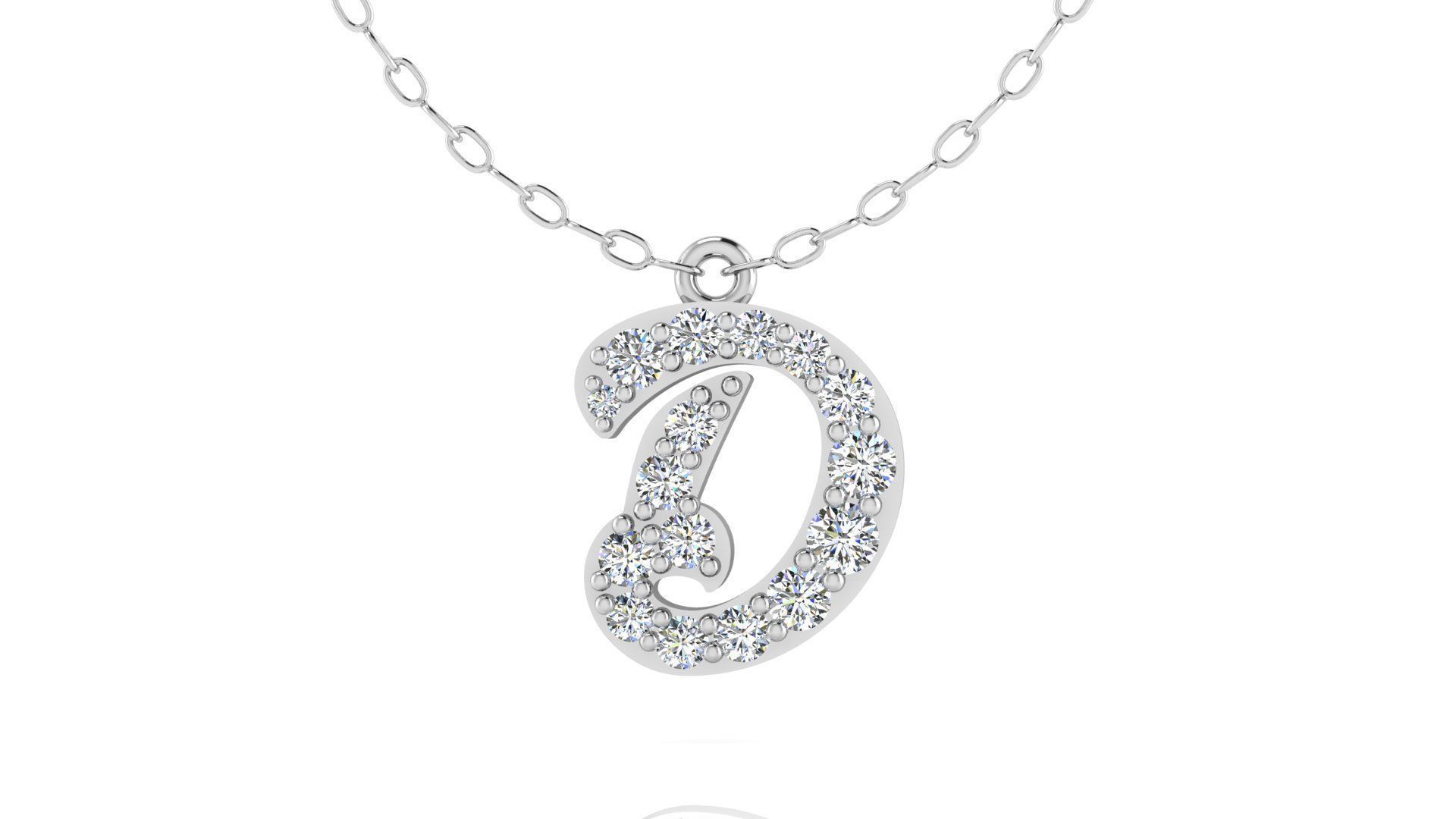Alphabet Andala Diamond Letters Pendants D 3D print model_12