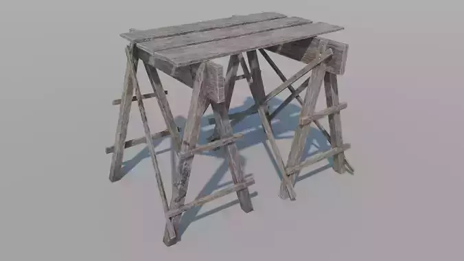 Old  wooden scaffolding