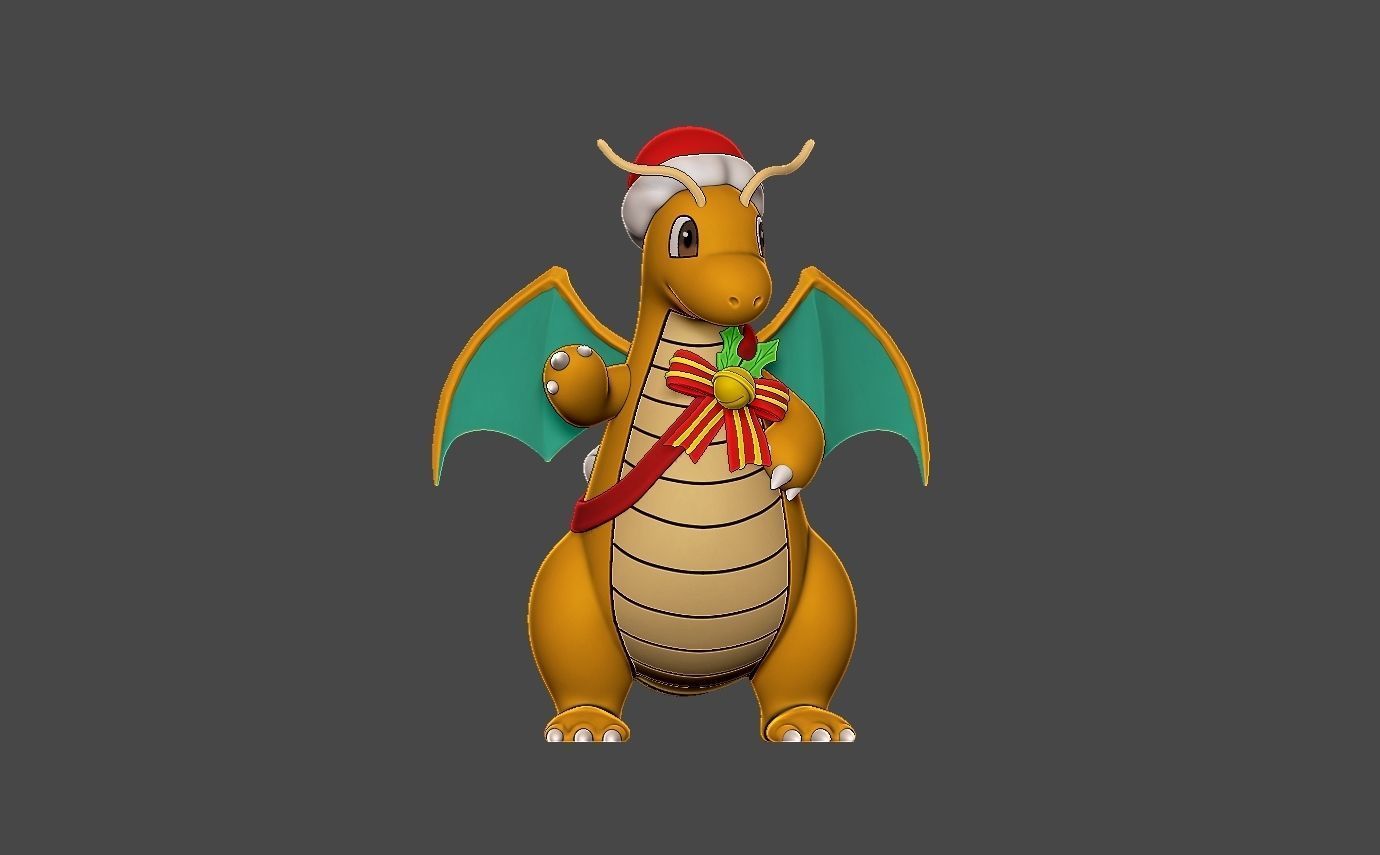 POKEMON DRAGONITE holiday style 3D print model_3