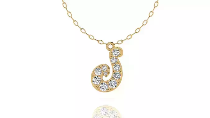 Alphabet Andala Diamond Letters Pendant S