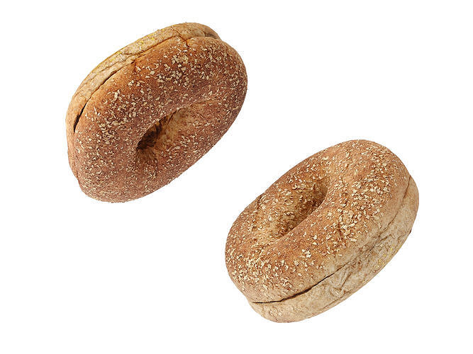 Whole Wheat Bagel Low-poly 3D model 6