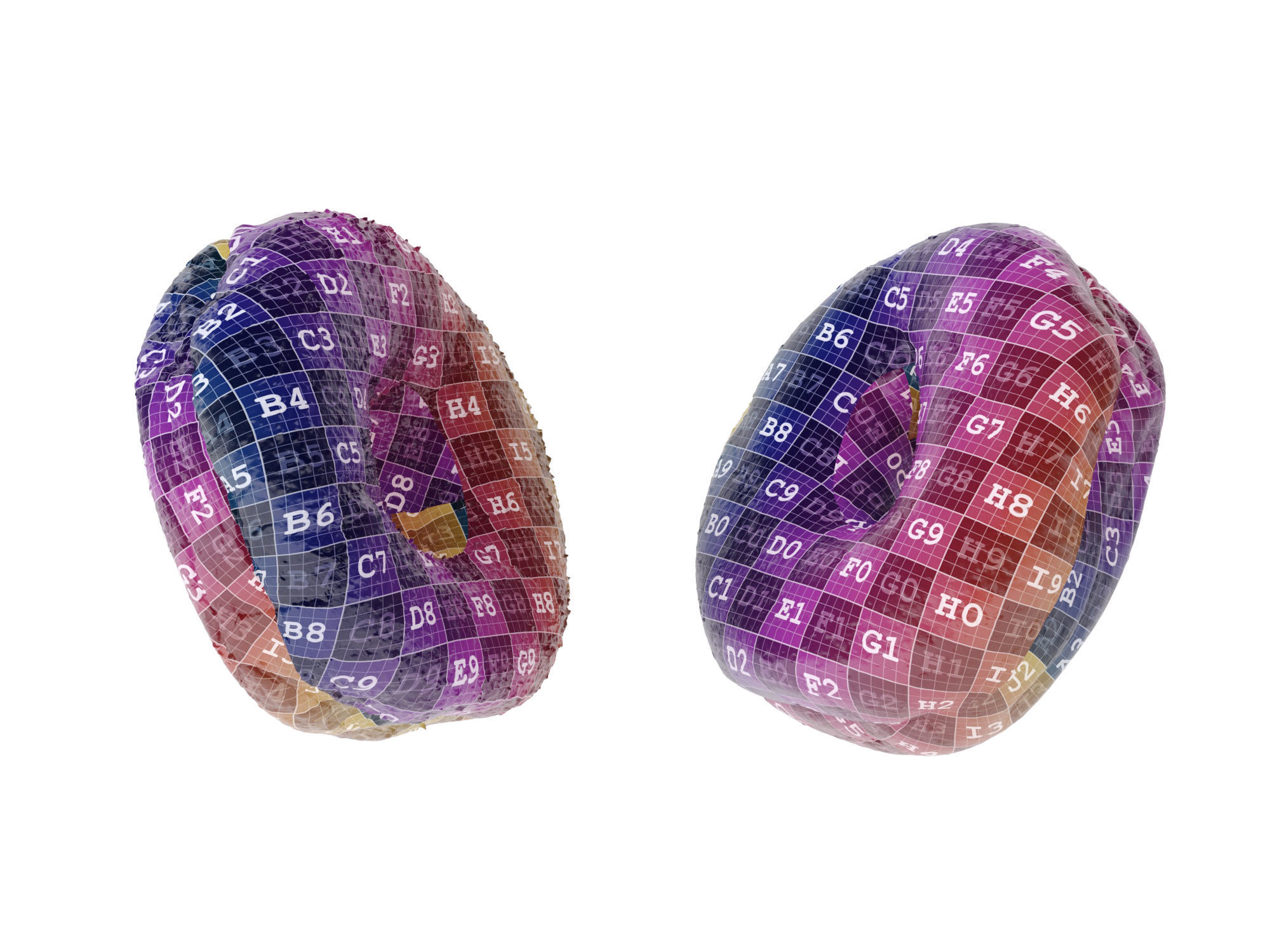 Whole Wheat Bagel Low-poly 3D model_15