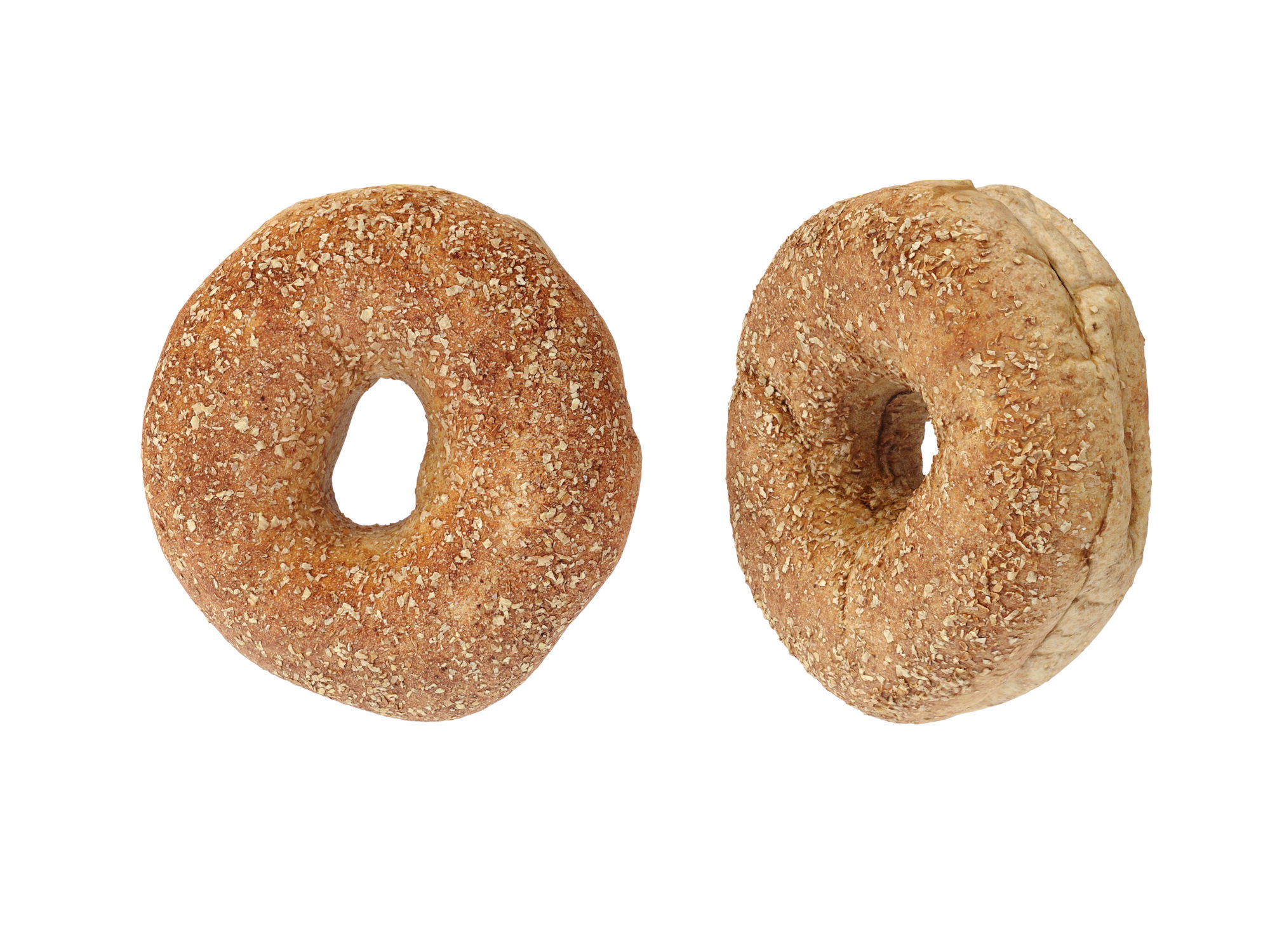 Whole Wheat Bagel Low-poly 3D model_8