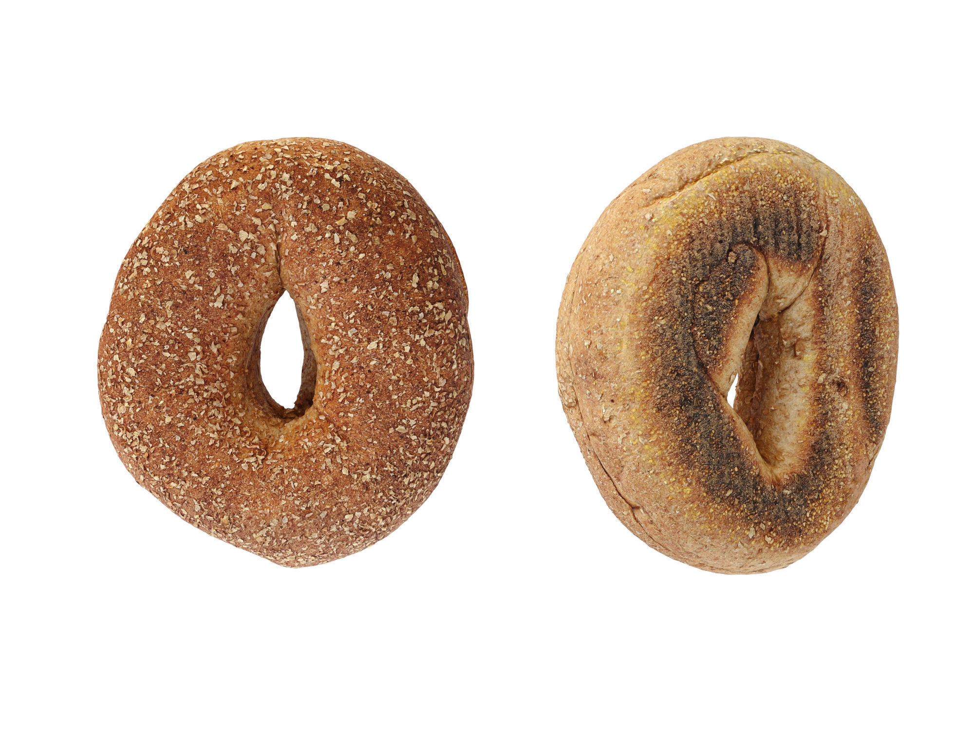 Whole Wheat Bagel Low-poly 3D model_7