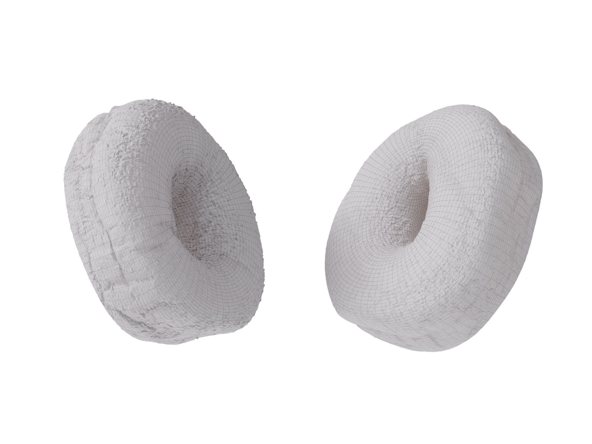 Whole Wheat Bagel Low-poly 3D model_14