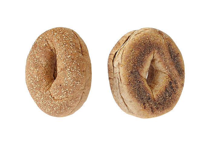Whole Wheat Bagel Low-poly 3D model 7