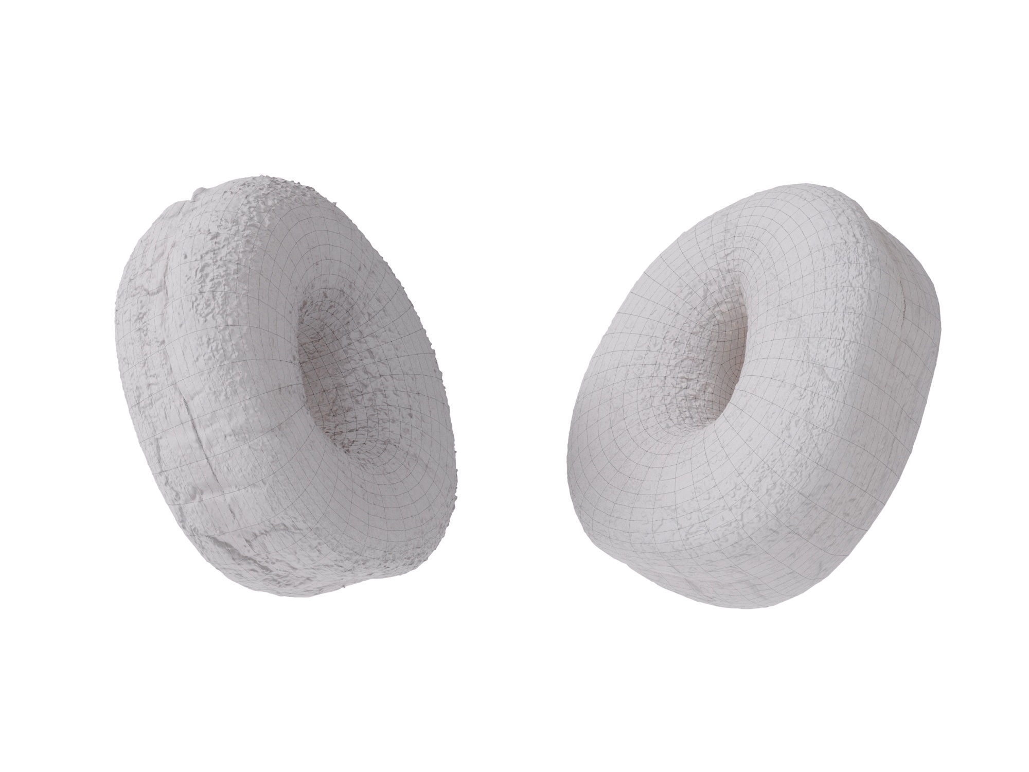 Whole Wheat Bagel Low-poly 3D model_13