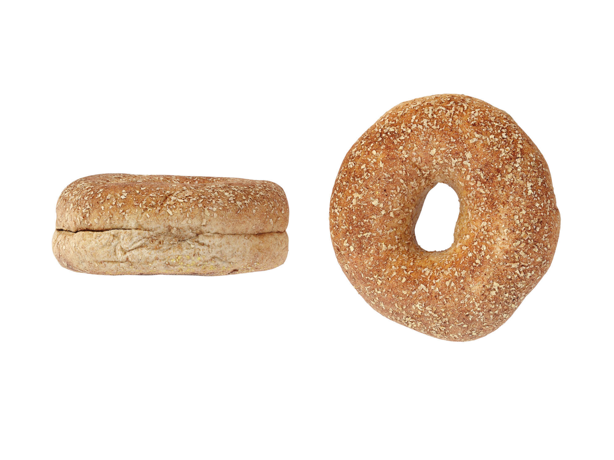 Whole Wheat Bagel Low-poly 3D model_10