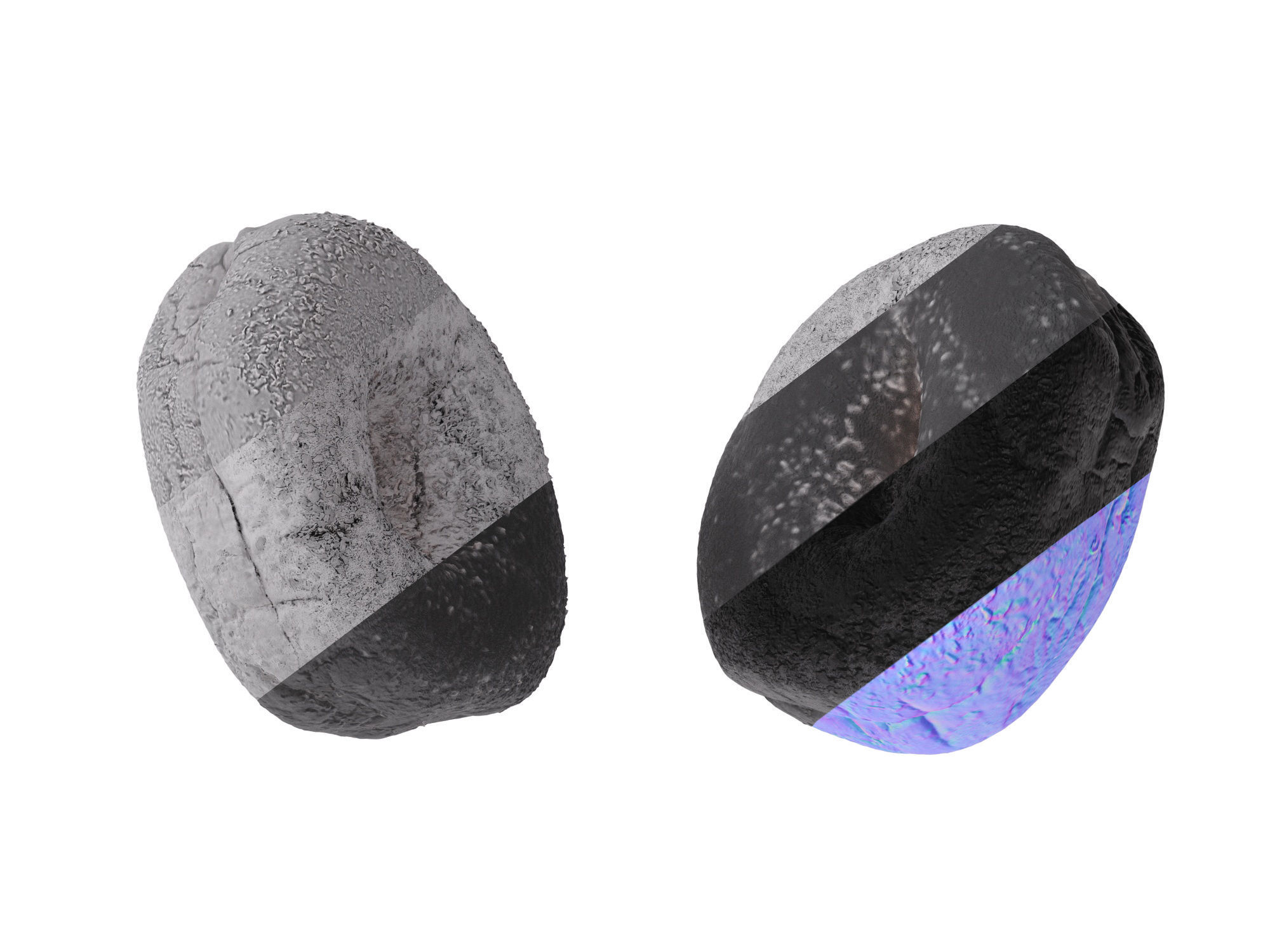 Whole Wheat Bagel Low-poly 3D model_16