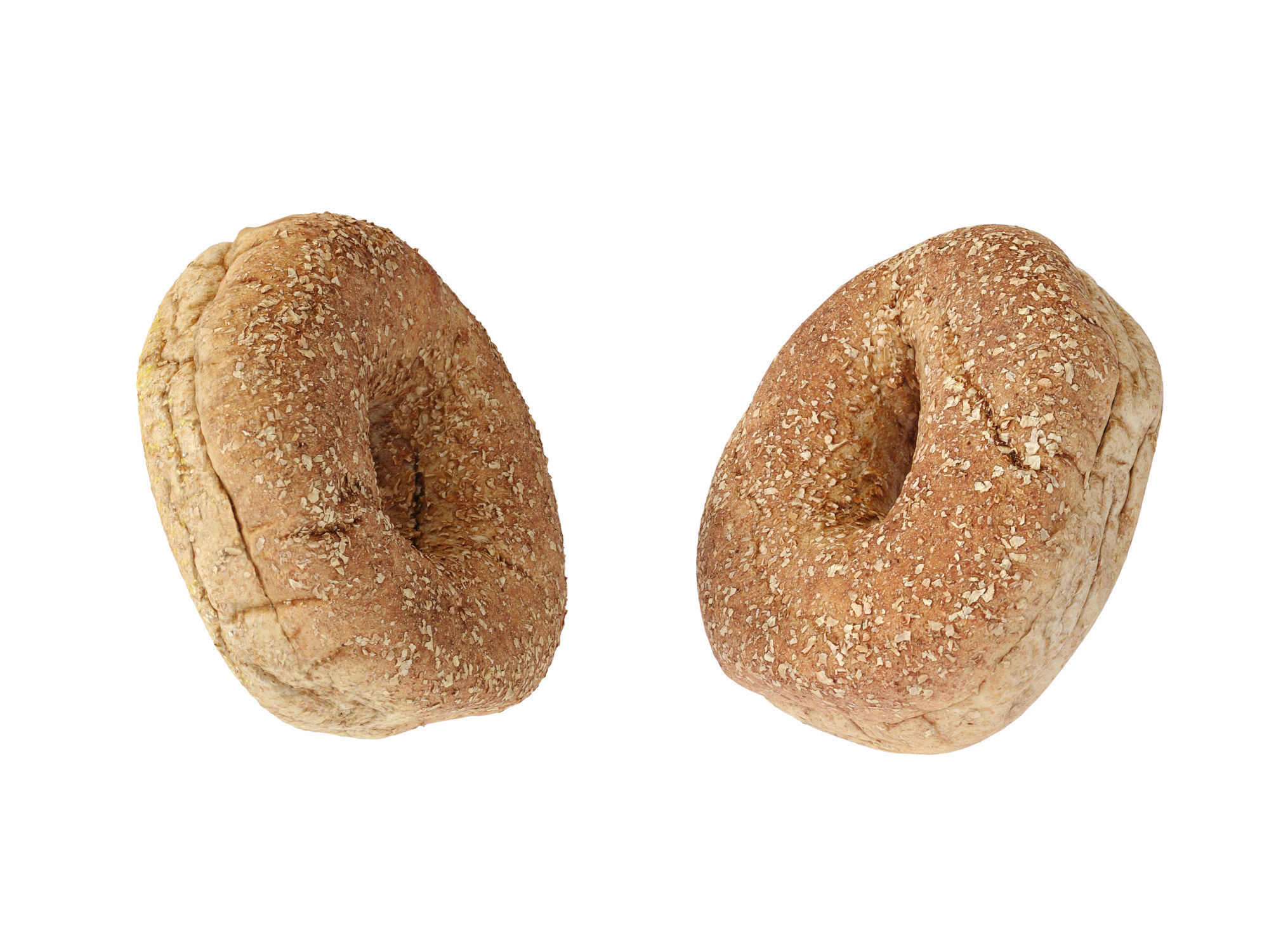 Whole Wheat Bagel Low-poly 3D model_12