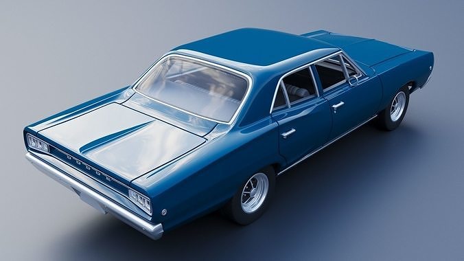 Dodge Coronet 4 Door 1968 3D print model 7