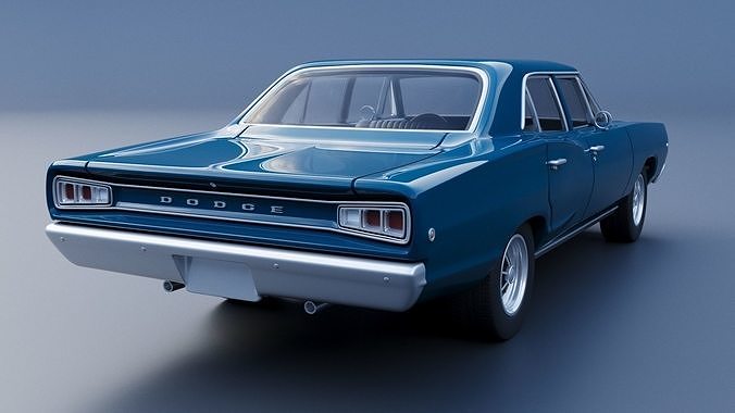 Dodge Coronet 4 Door 1968 3D print model 6