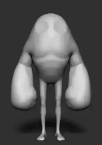 Cartoon Stylized Body Form 3D model