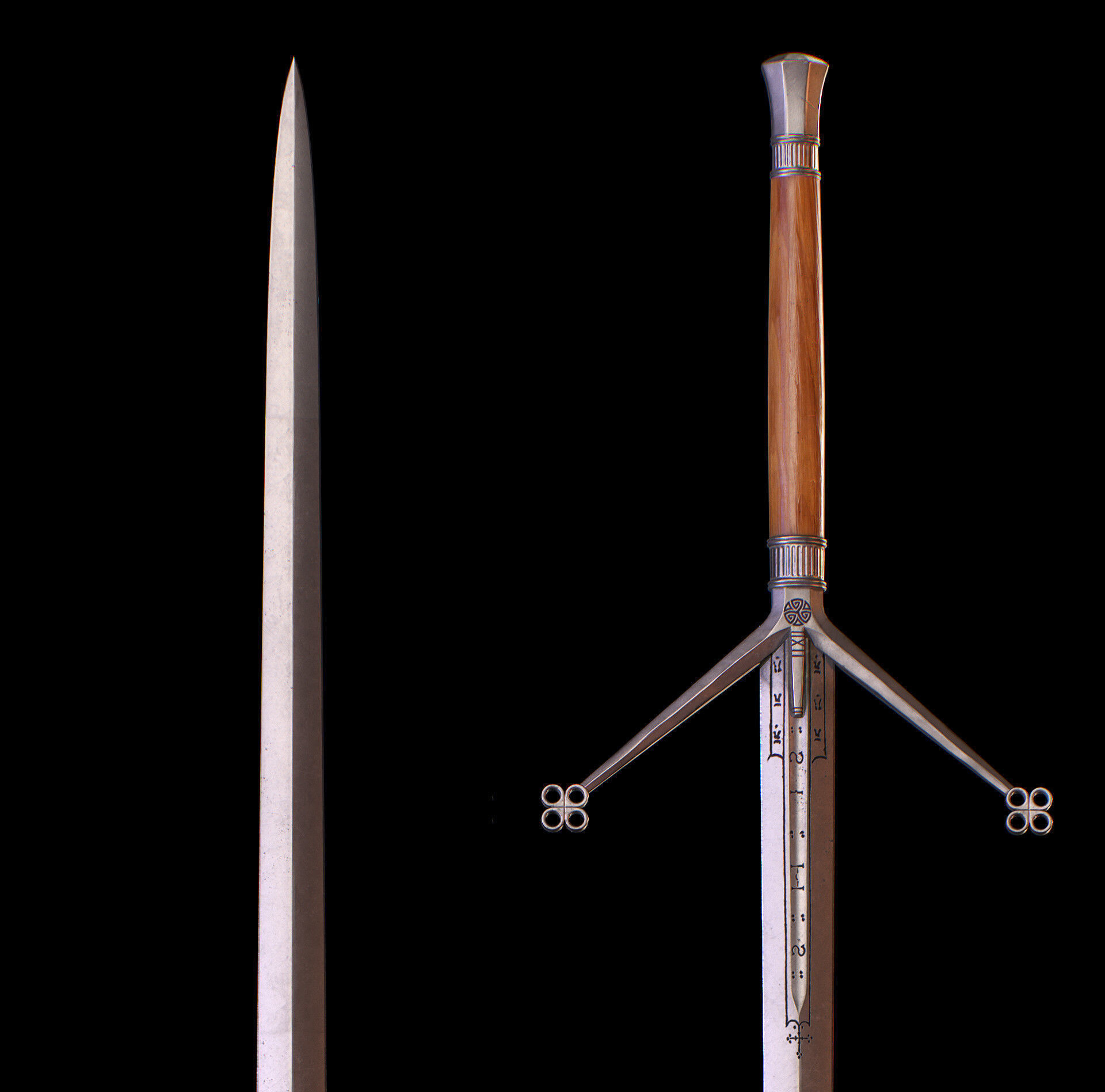 Claymore Sword  Low-poly 3D model_3