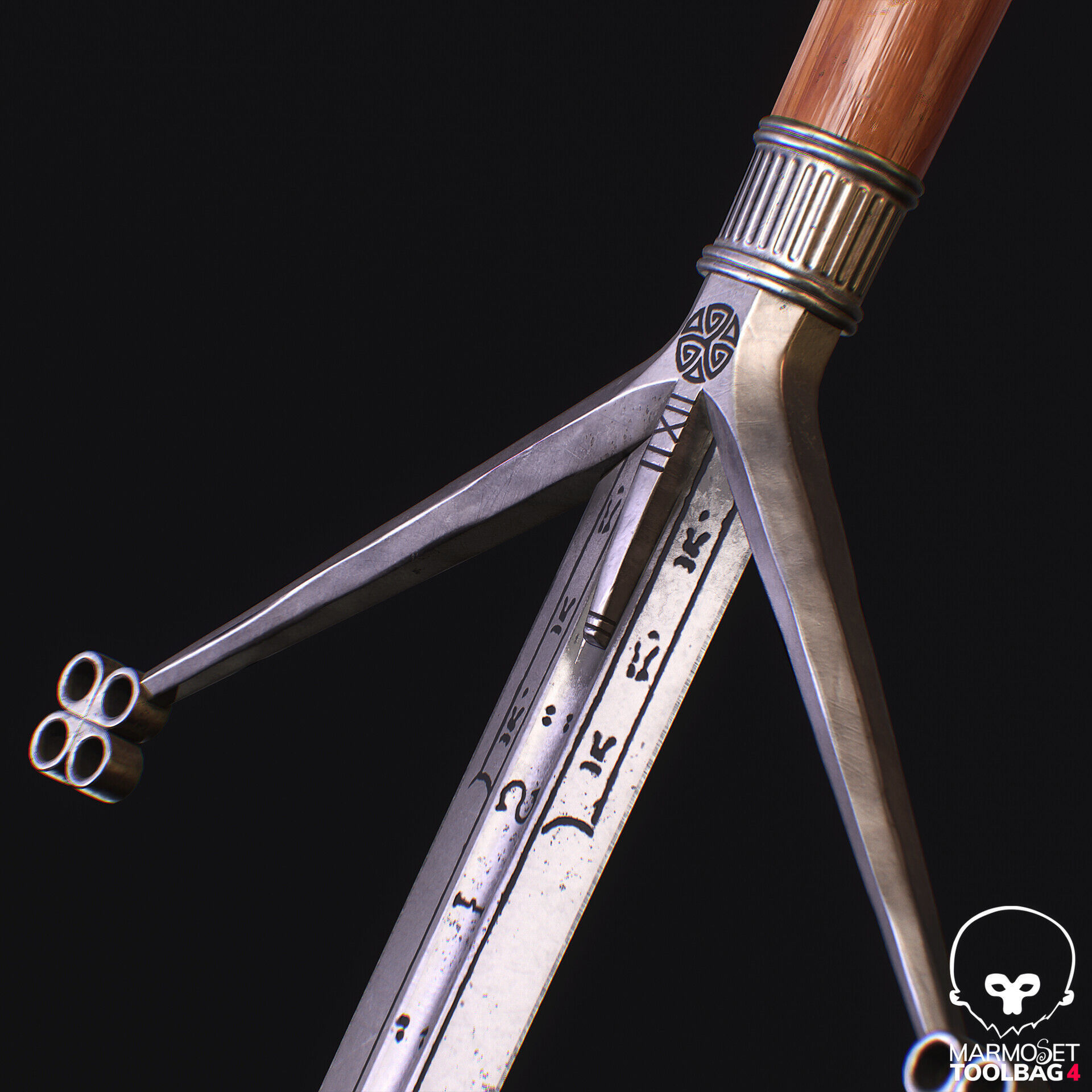 Claymore Sword  Low-poly 3D model_9