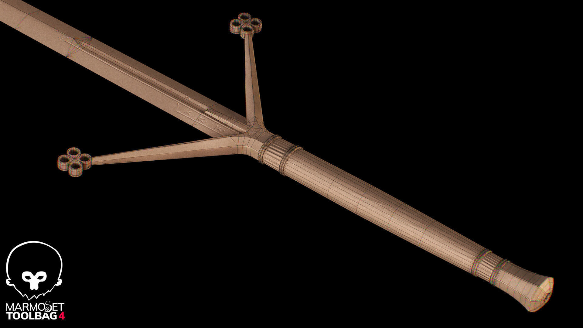 Claymore Sword  Low-poly 3D model_5
