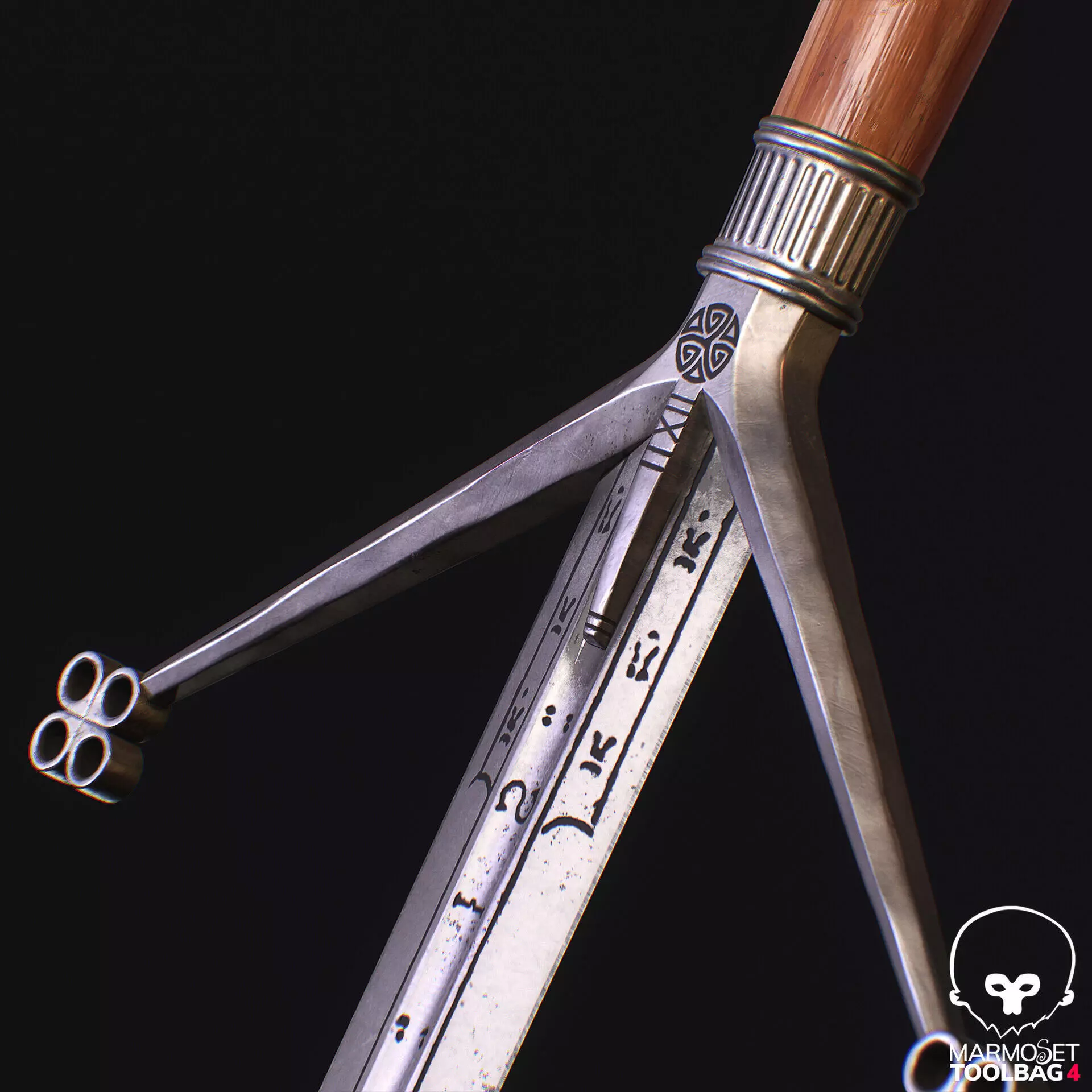 Claymore Sword  Low-poly 3D model_0