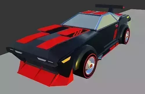 Low poly thunder wolf concept