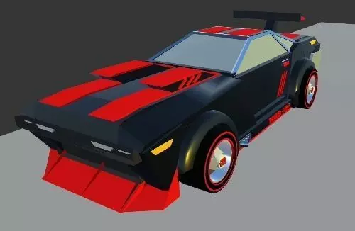 Low poly thunder wolf concept Free low-poly 3D model