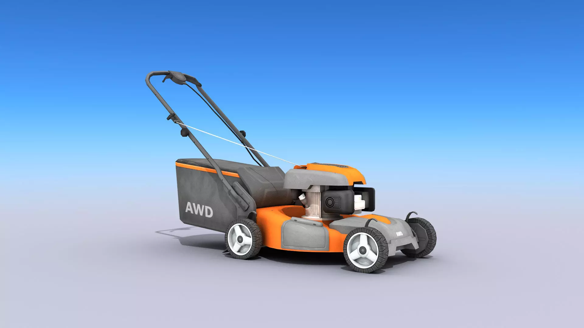 Lawn Mower Low-poly 3D model_0