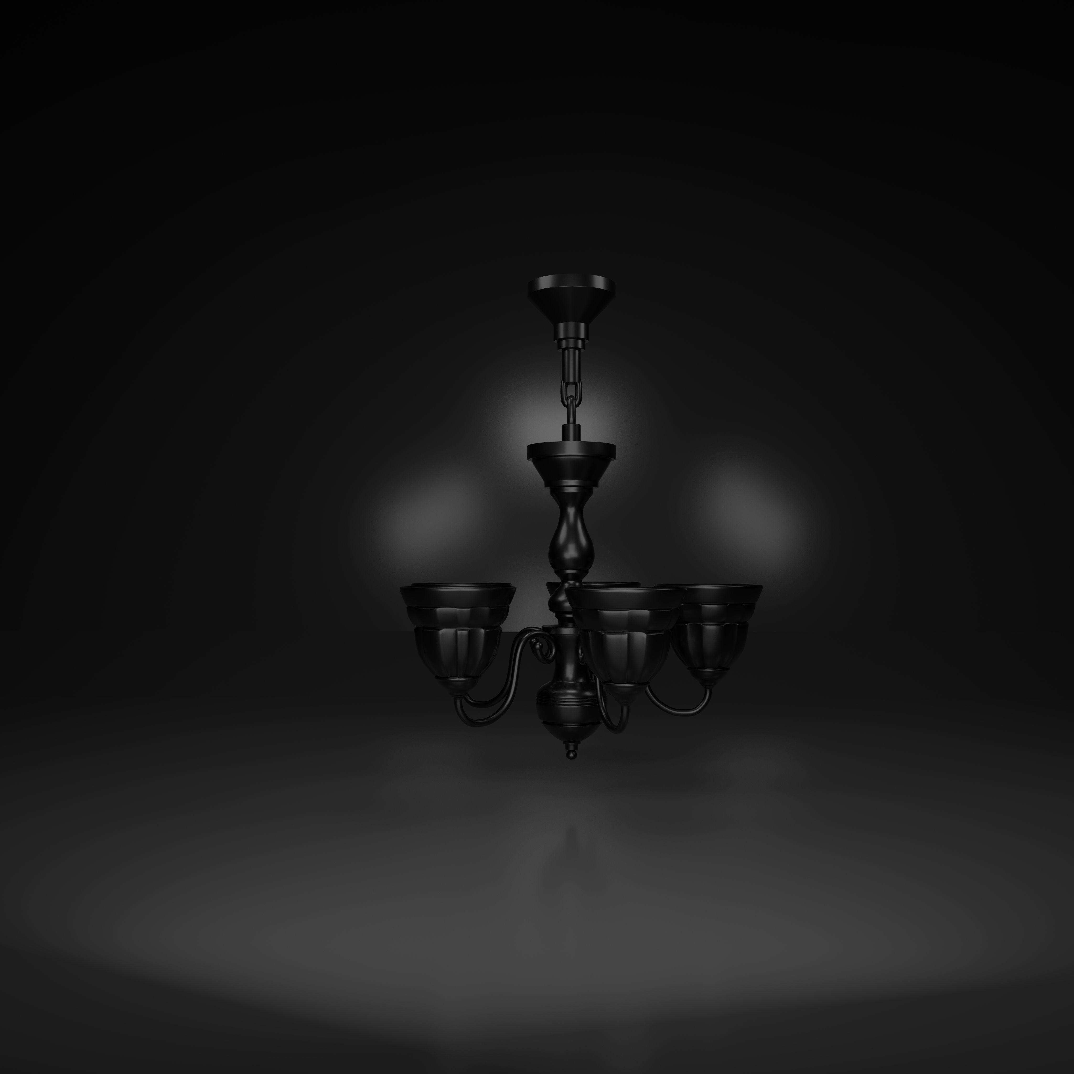 celling light Low-poly 3D model_7