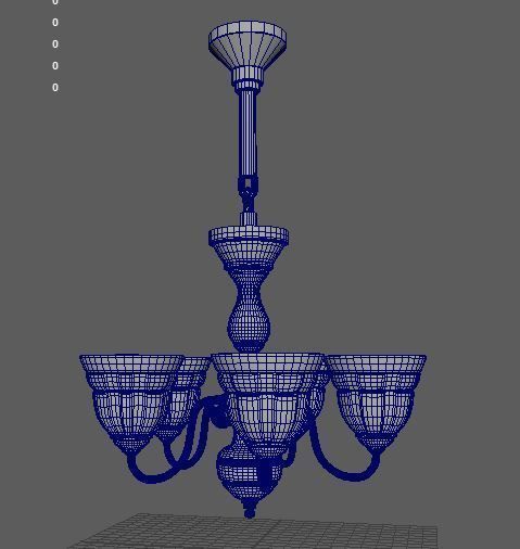 celling light Low-poly 3D model_11