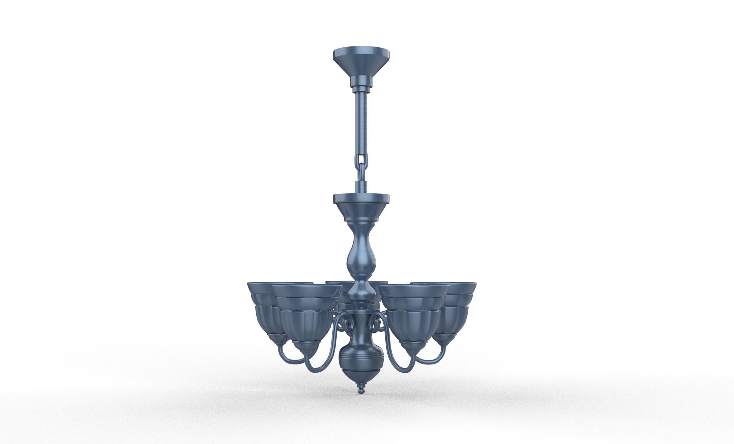 celling light Low-poly 3D model_9