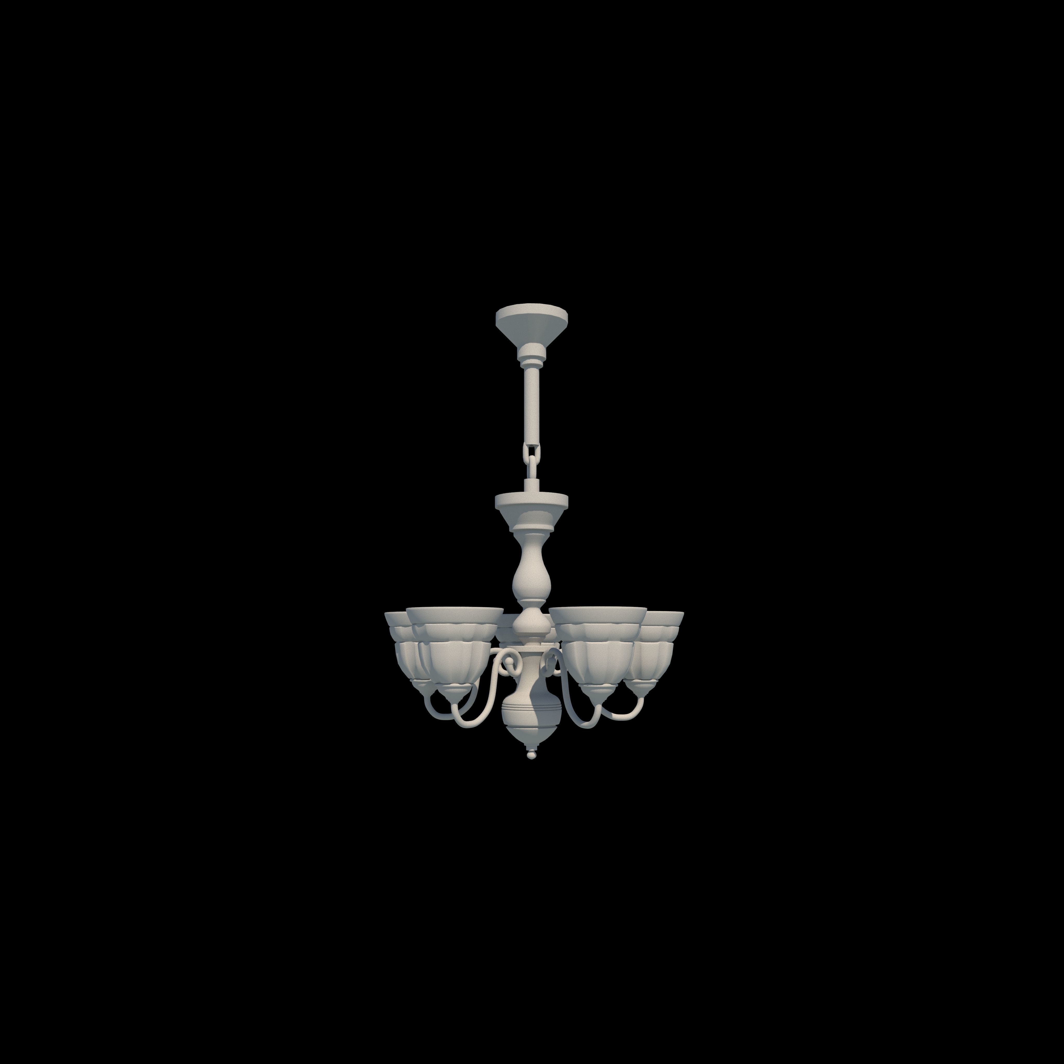 celling light Low-poly 3D model_8