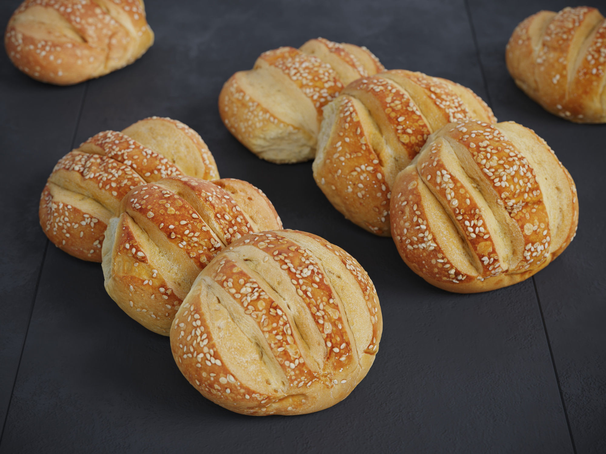 Hamburger Bun  3D model_2