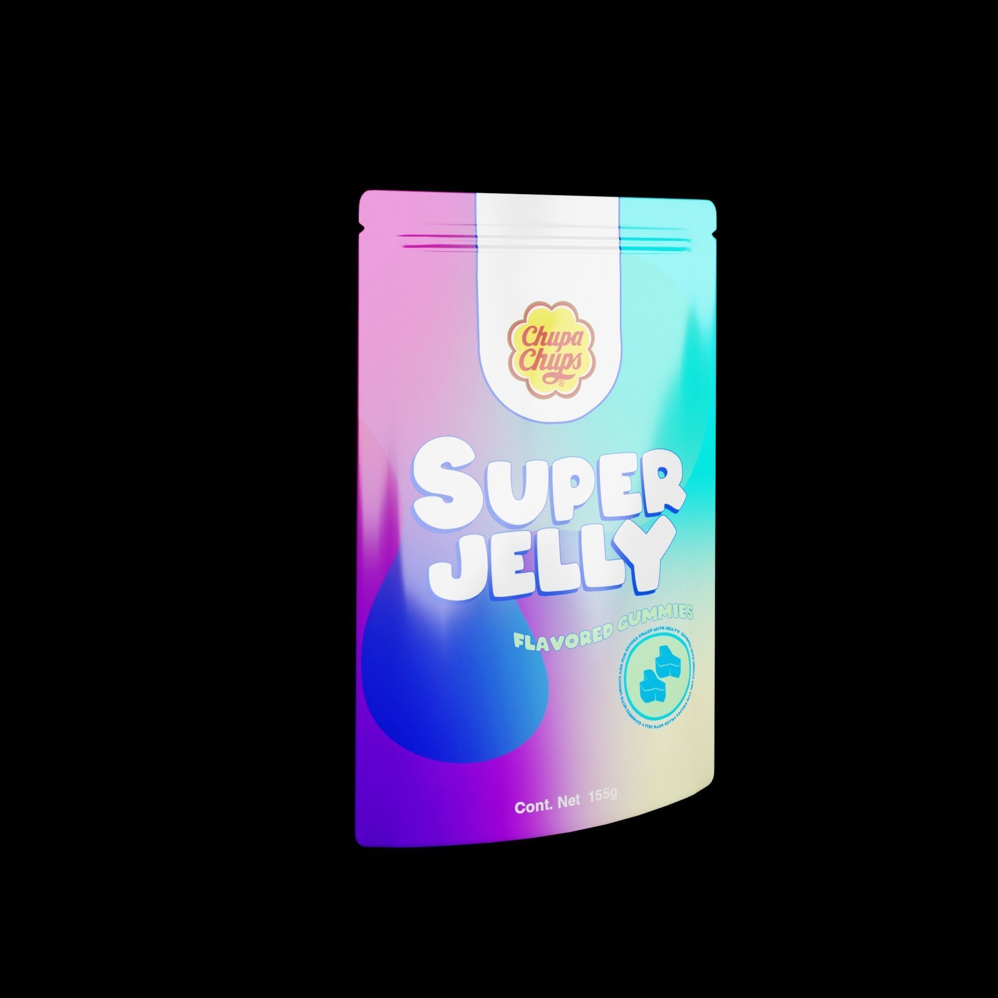 Sachet for food 3D model_1