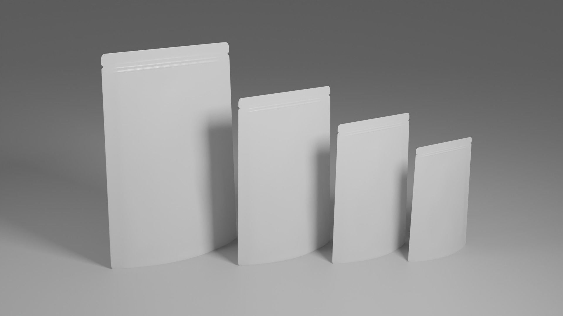 Sachet for food 3D model_4