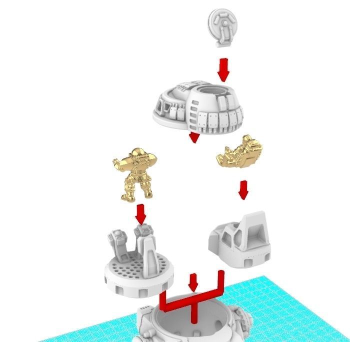 28mm Dwarf Mech - The Burrows Ripper Special 3D print model_18