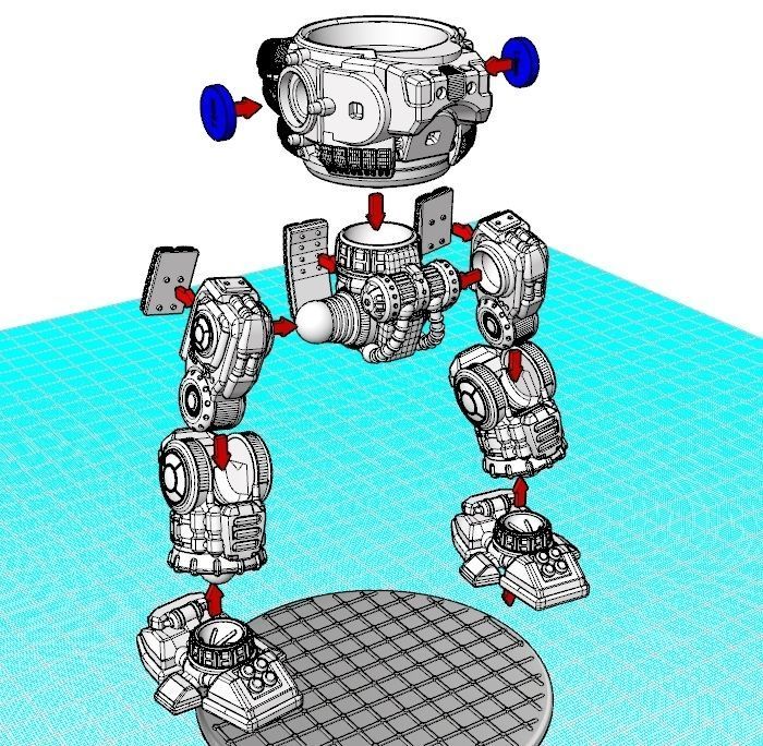 28mm Dwarf Mech - The Burrows Ripper Special 3D print model_21