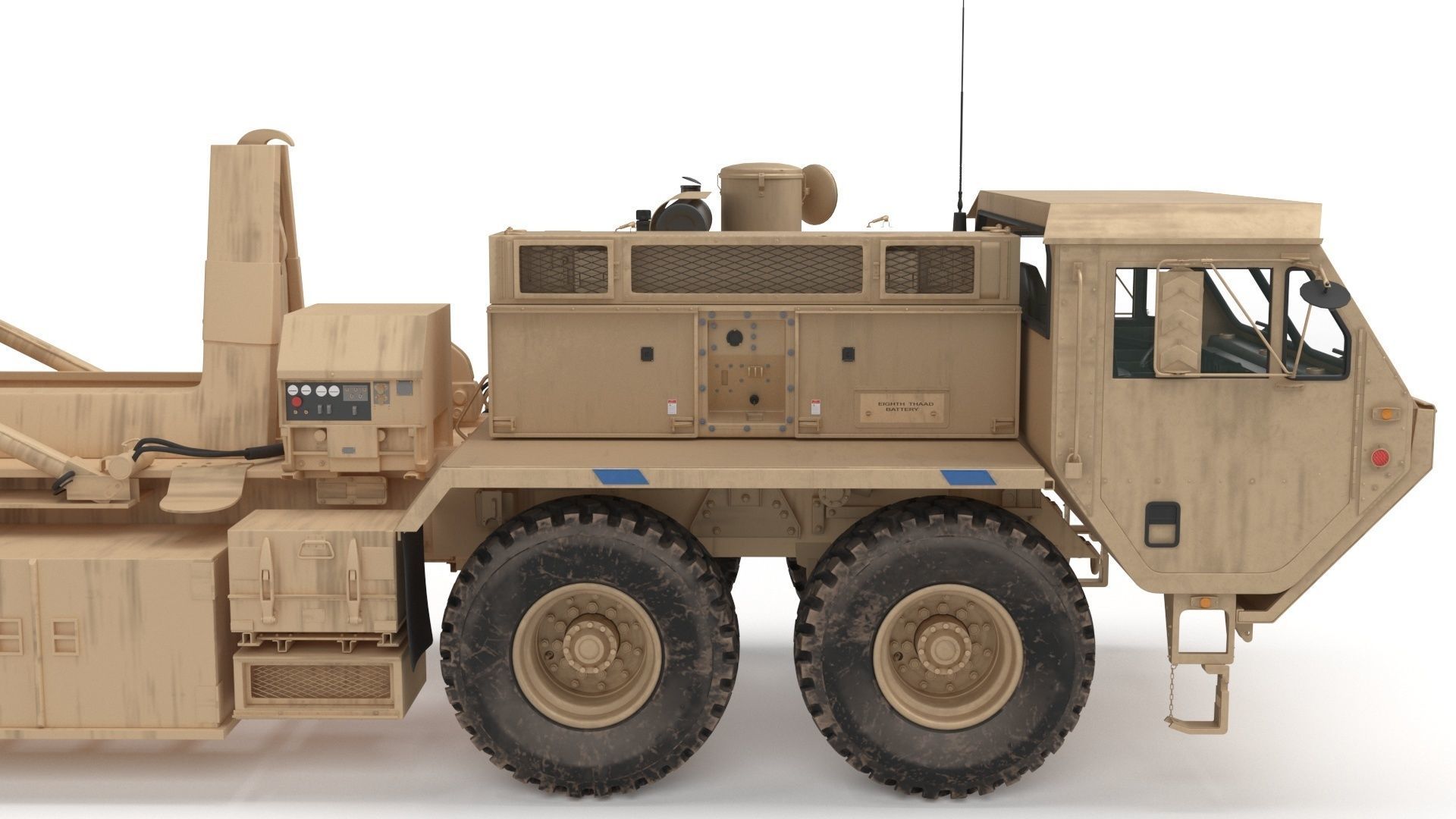 US Mobile Anti-Ballistic Missile System THAAD Open Version 3D model_3