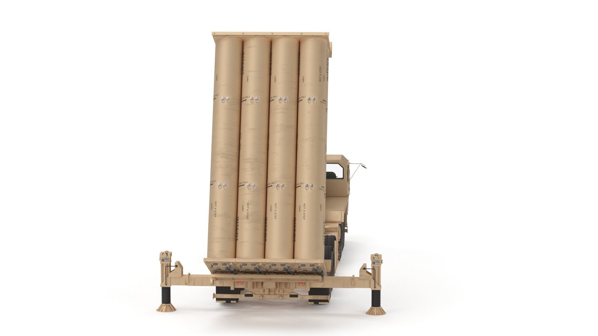 US Mobile Anti-Ballistic Missile System THAAD Open Version 3D model_30