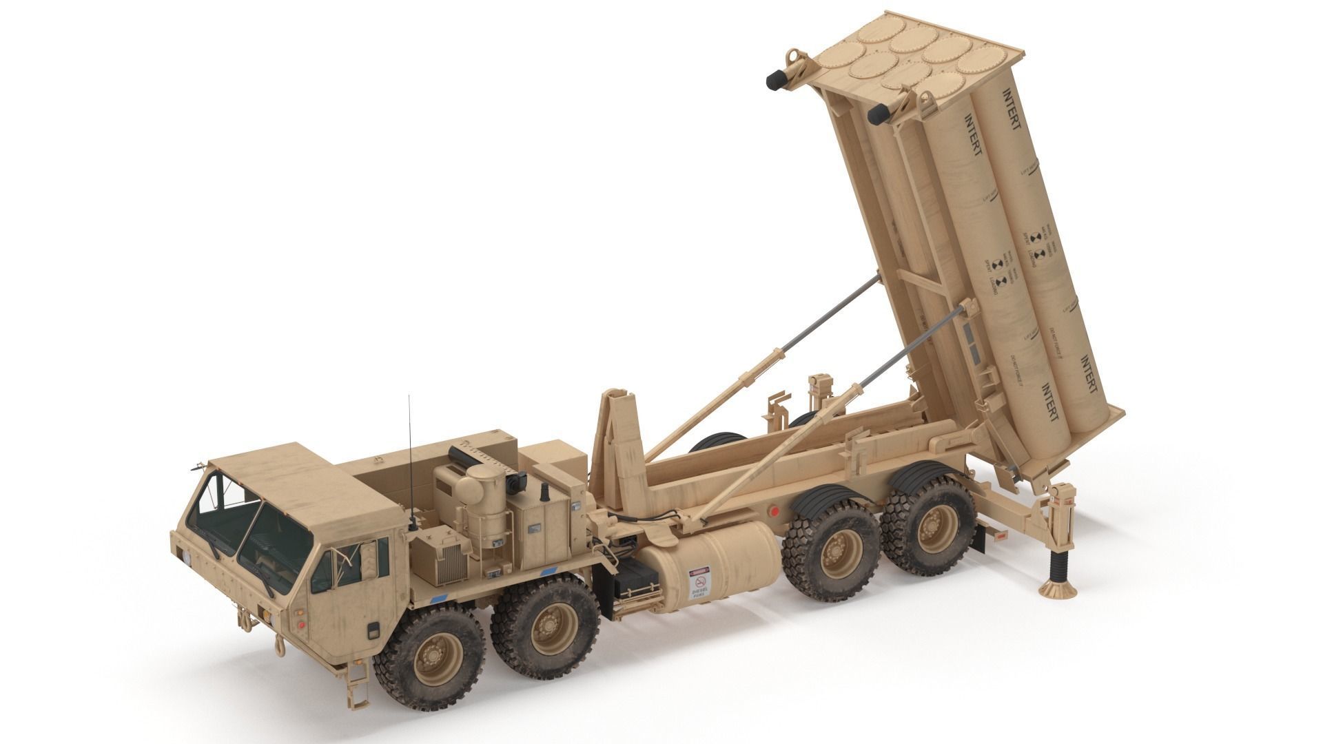 US Mobile Anti-Ballistic Missile System THAAD Open Version 3D model_1