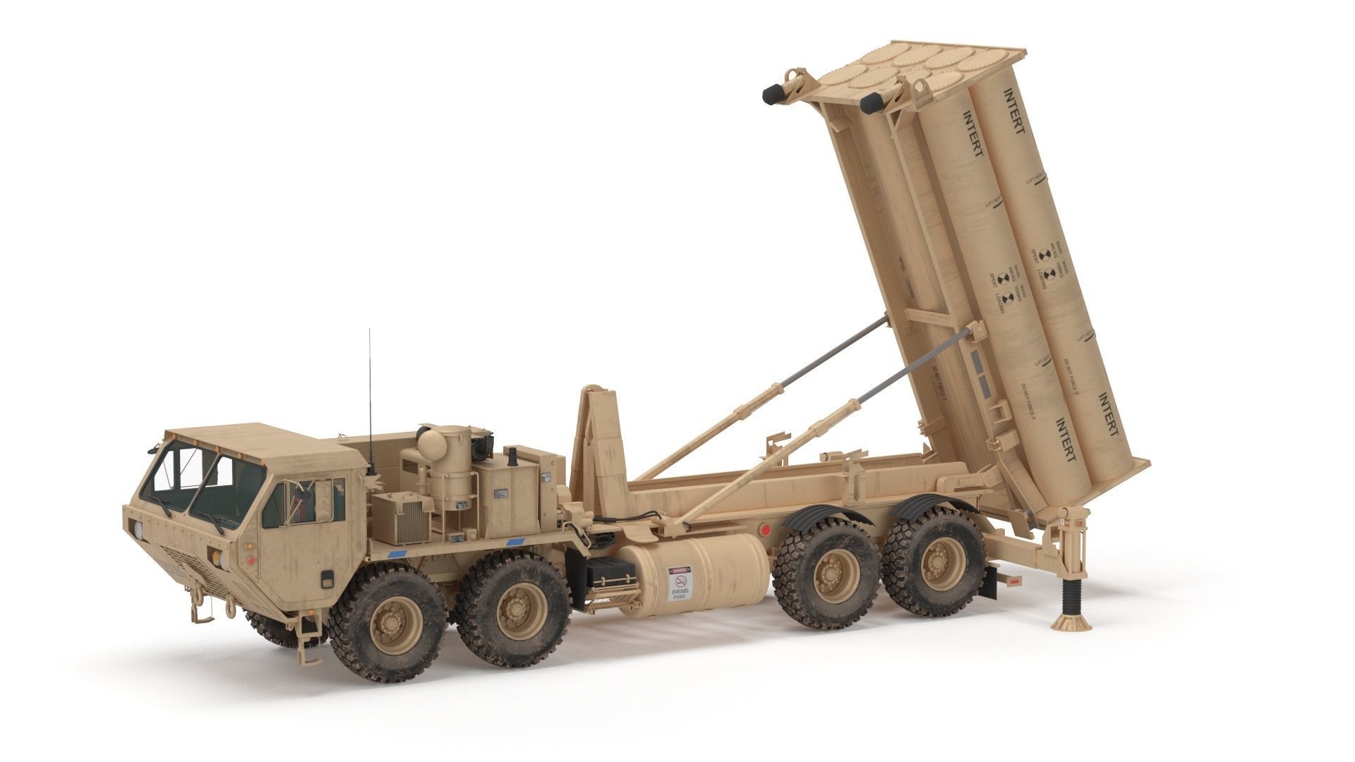 US Mobile Anti-Ballistic Missile System THAAD Open Version 3D model_37