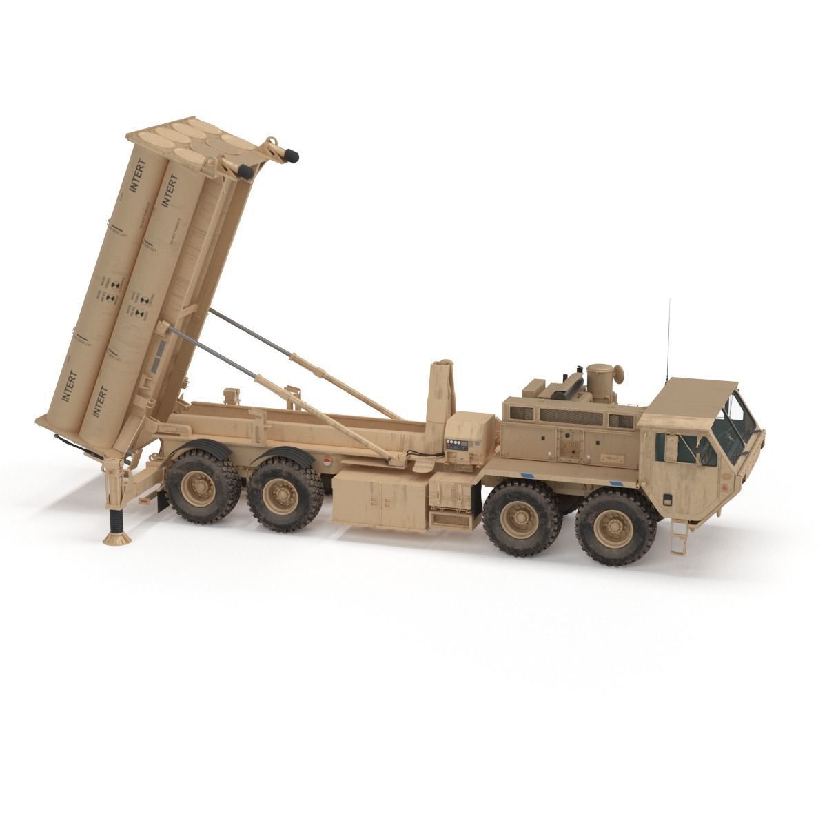 US Mobile Anti-Ballistic Missile System THAAD Open Version 3D model_40
