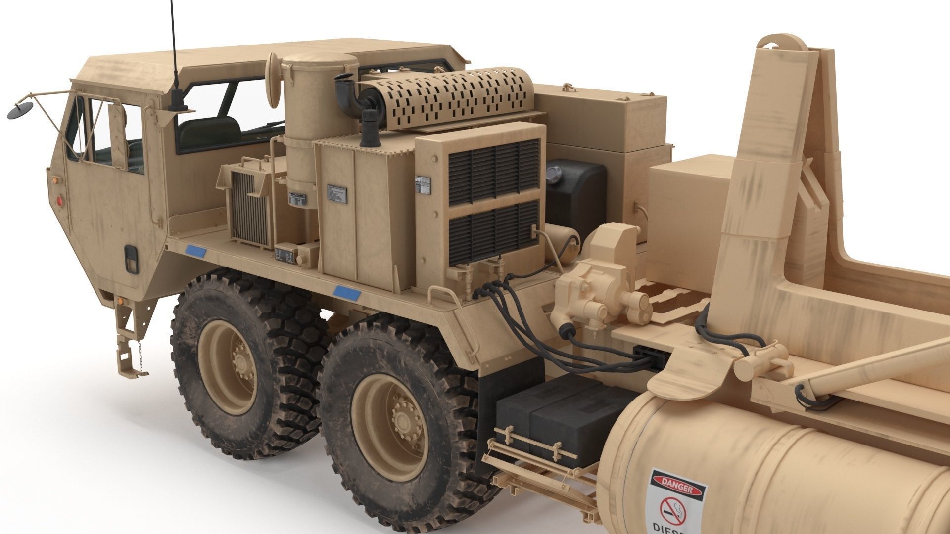 US Mobile Anti-Ballistic Missile System THAAD Open Version 3D model_16