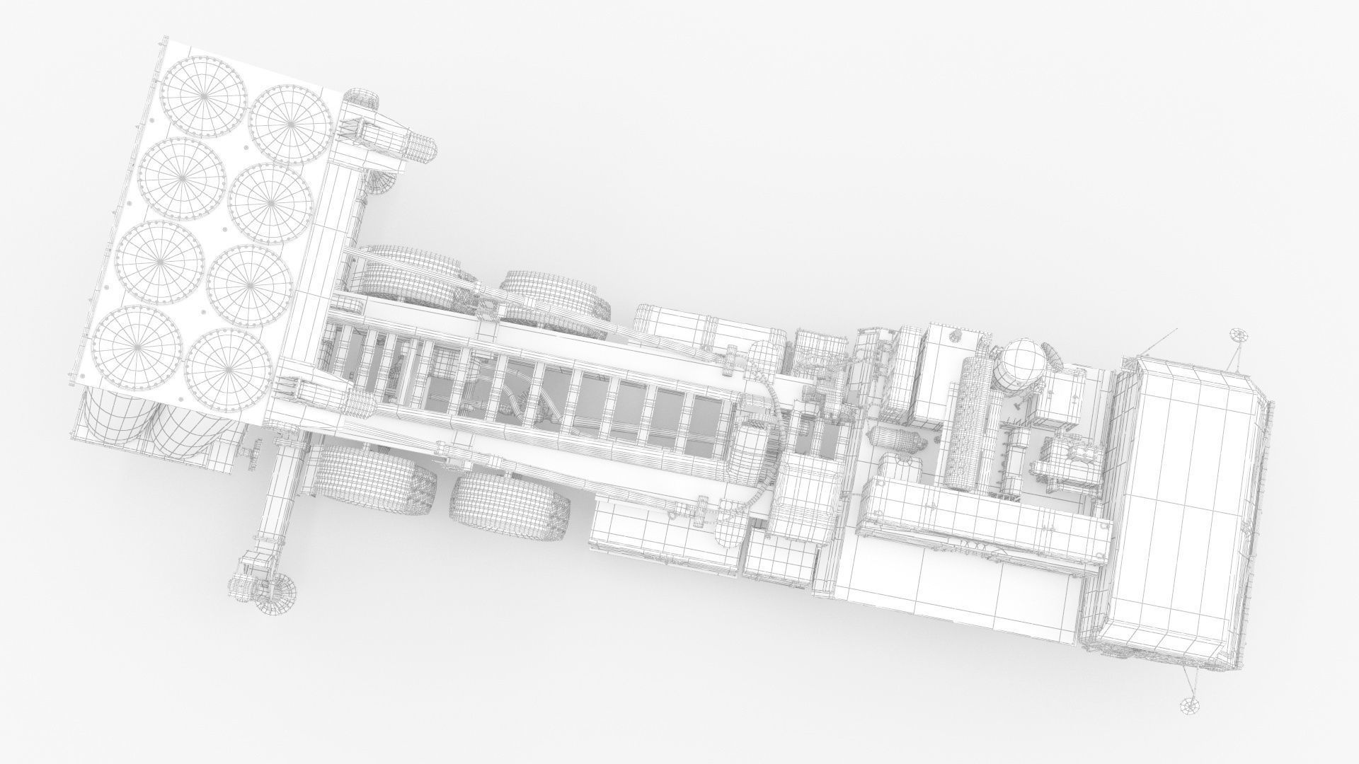 US Mobile Anti-Ballistic Missile System THAAD Open Version 3D model_19