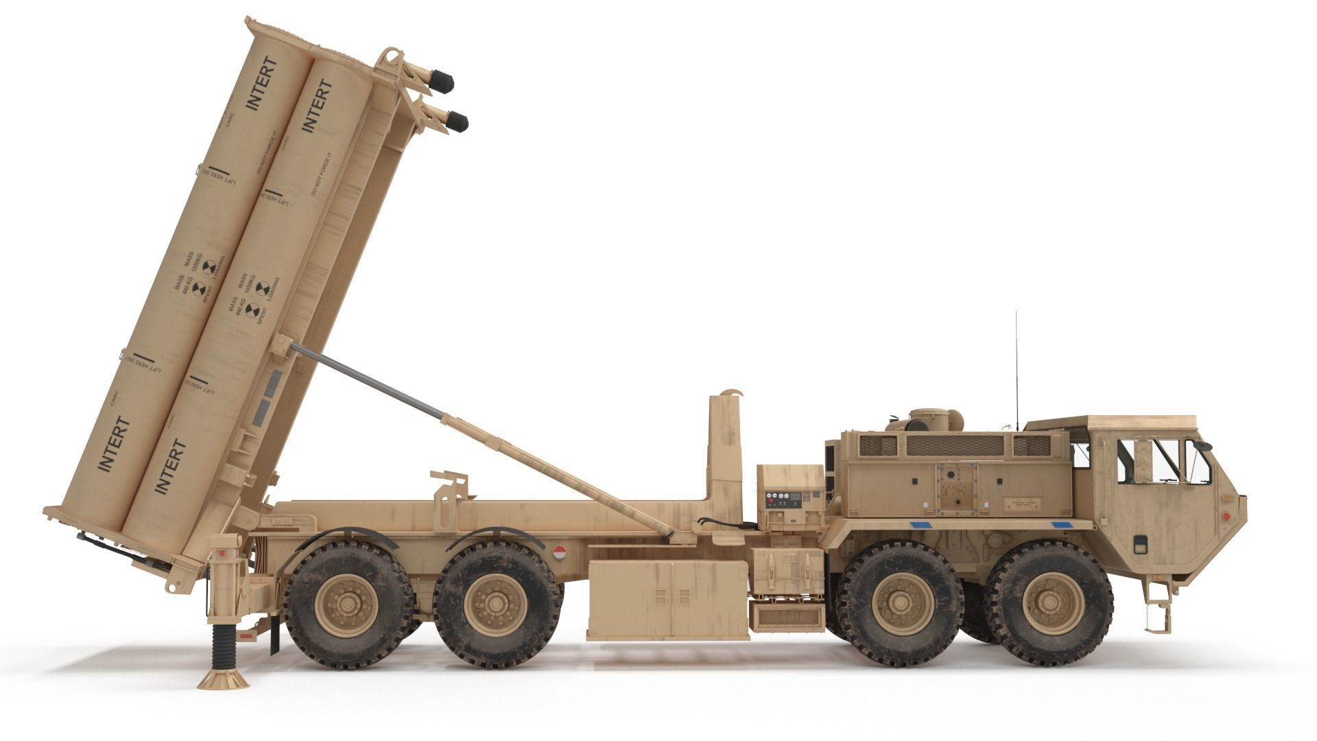 US Mobile Anti-Ballistic Missile System THAAD Open Version 3D model_13