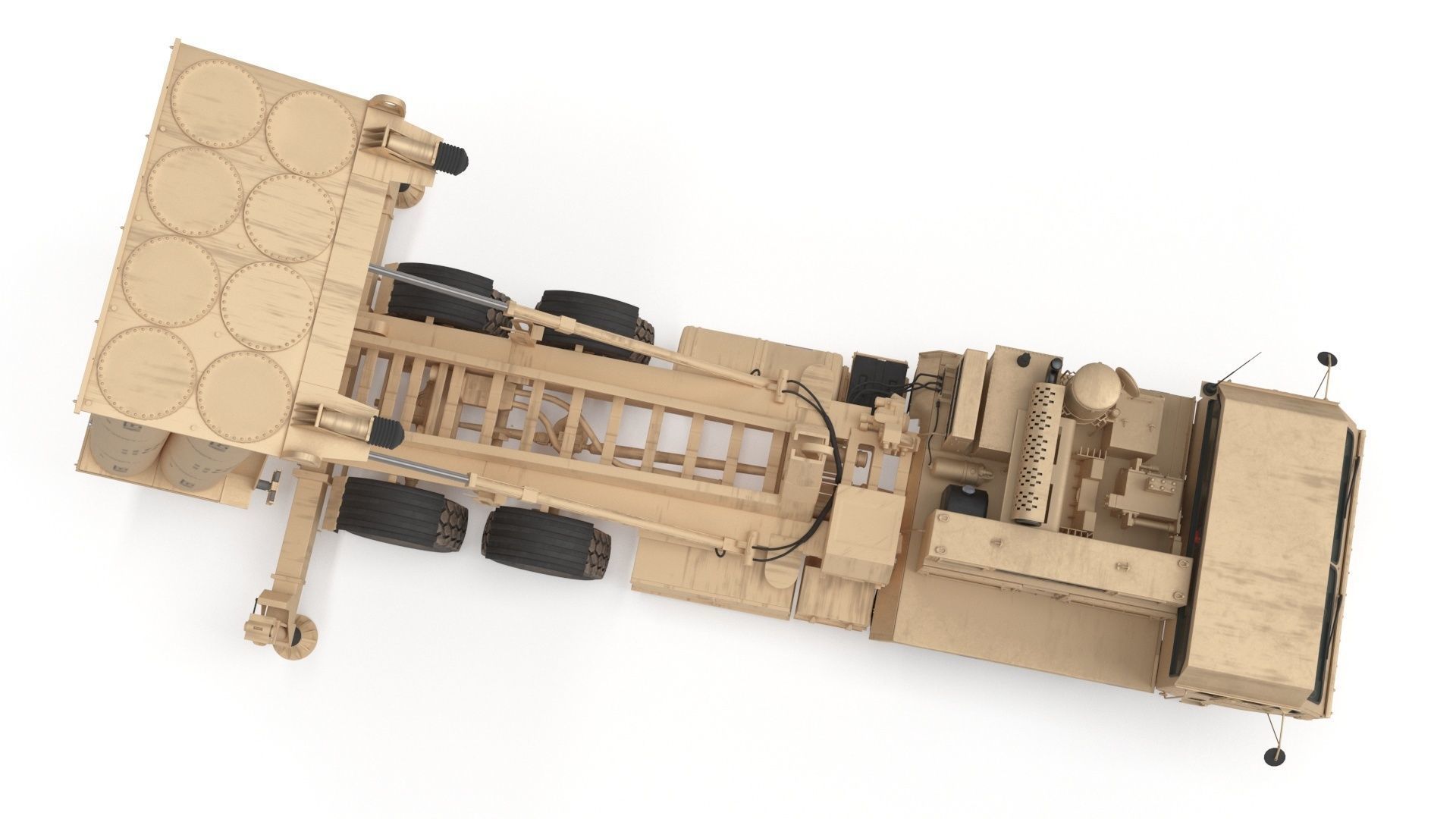 US Mobile Anti-Ballistic Missile System THAAD Open Version 3D model_18