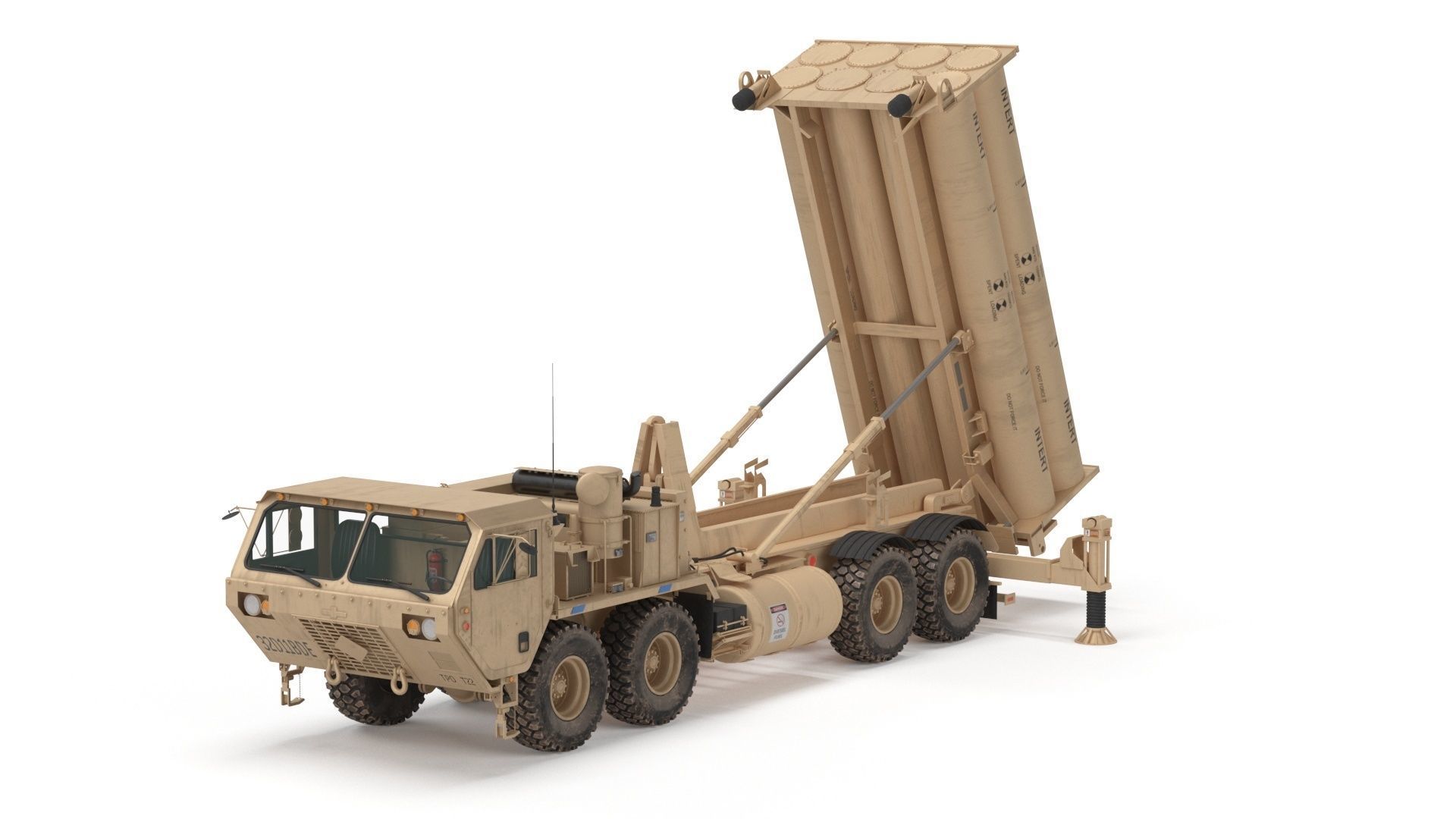 US Mobile Anti-Ballistic Missile System THAAD Open Version 3D model_21