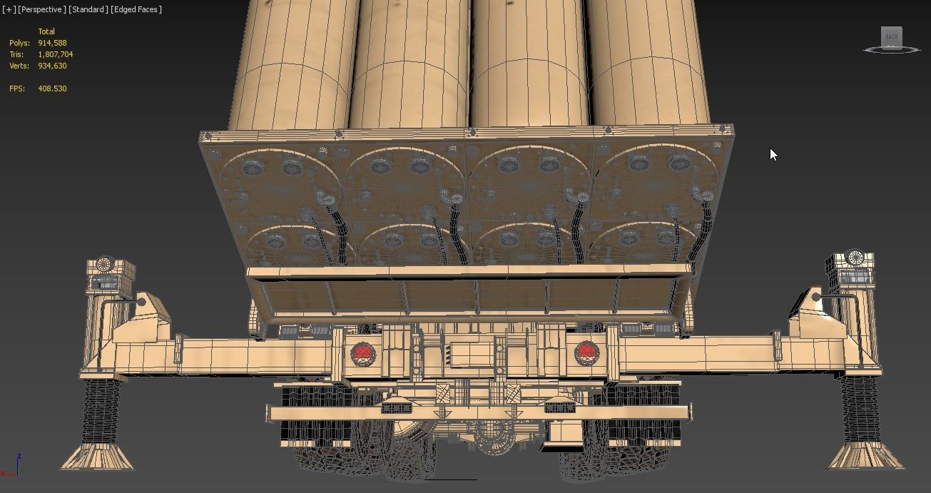 US Mobile Anti-Ballistic Missile System THAAD Open Version 3D model_7