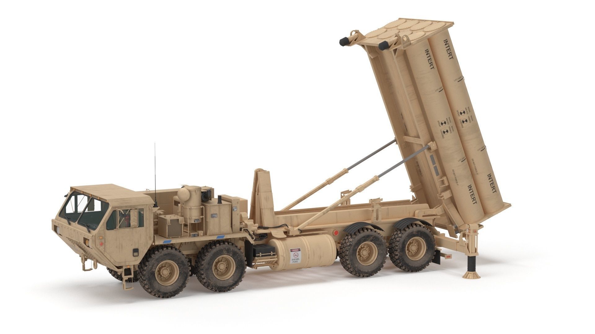 US Mobile Anti-Ballistic Missile System THAAD Open Version 3D model_36