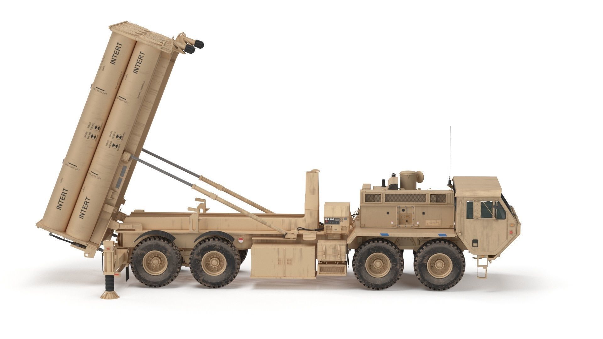 US Mobile Anti-Ballistic Missile System THAAD Open Version 3D model_27