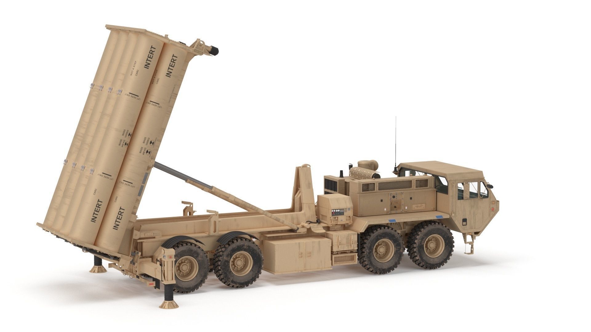 US Mobile Anti-Ballistic Missile System THAAD Open Version 3D model_28